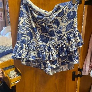 Zara blue and white skort